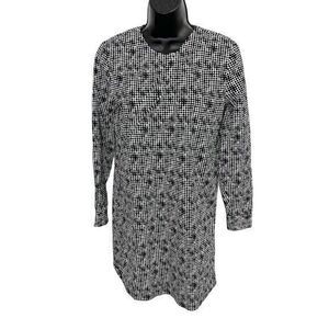 Kate Spade‎ Saturday Let Loose Geometric Print Dress Tunic Black White Small